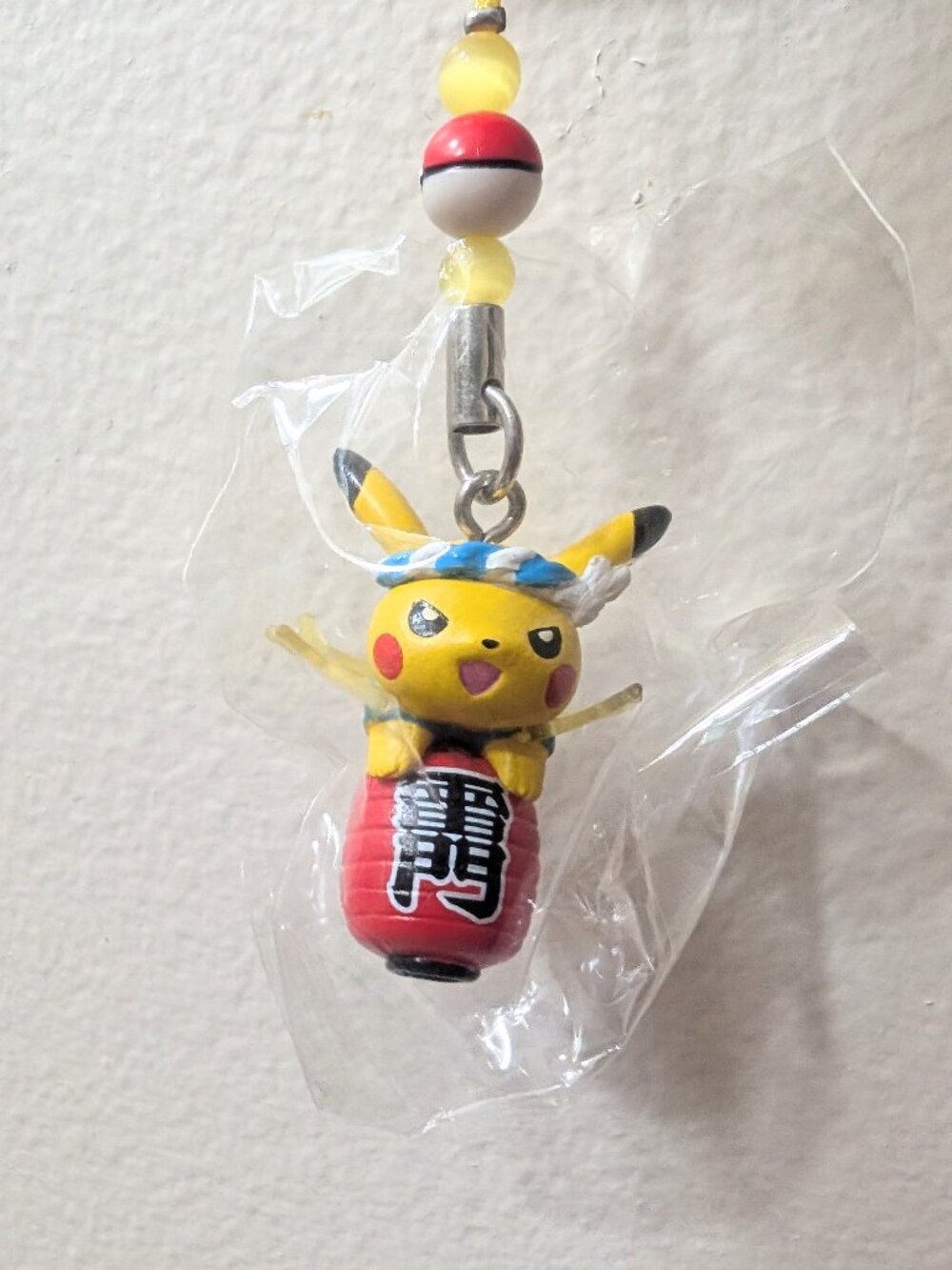 Pikachu Pokemon Regional Keychain Charm Strap Tokyo Asakusa Kaminarimon Japan
